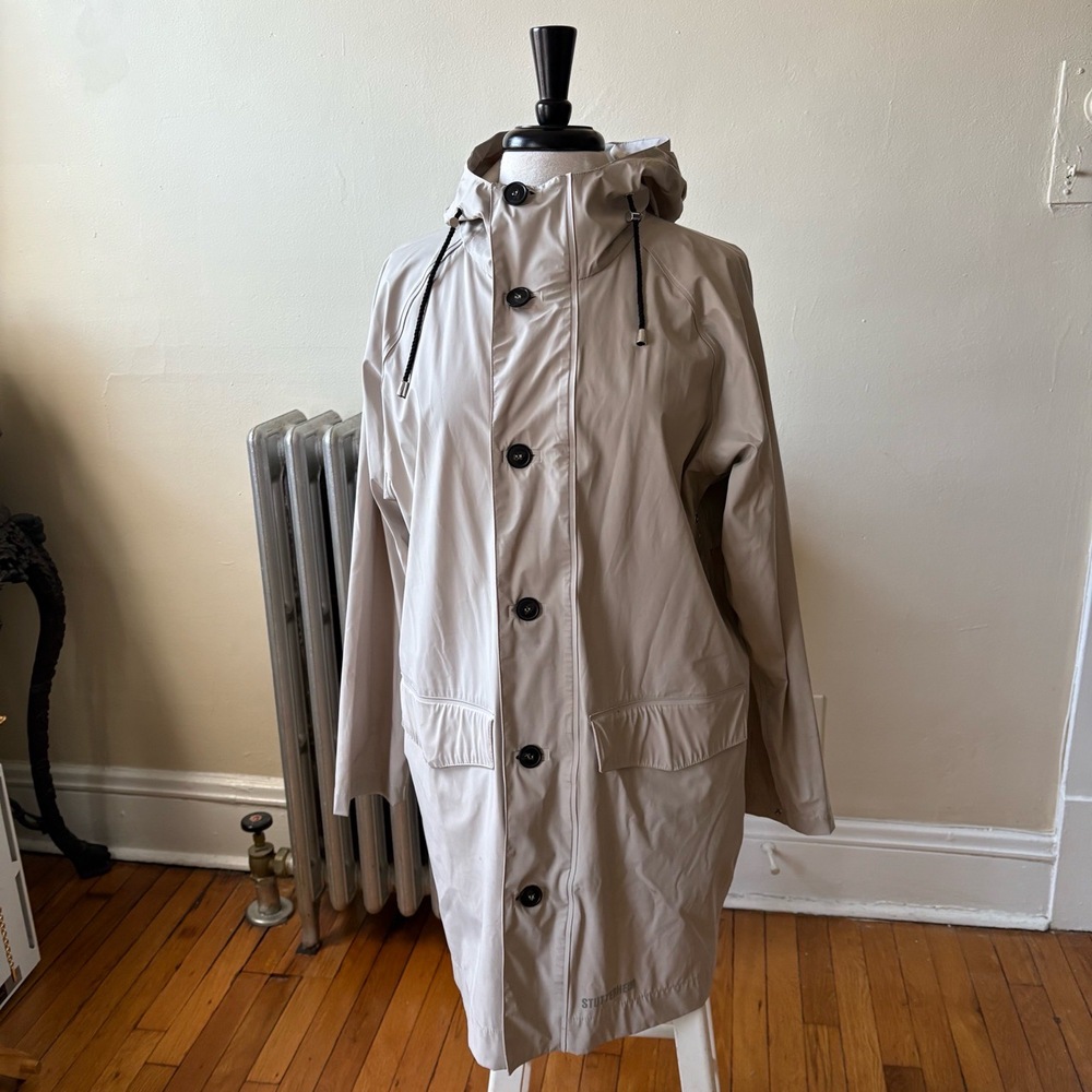 Stutterheim Hooded Drawstring Long Unisex Raincoat